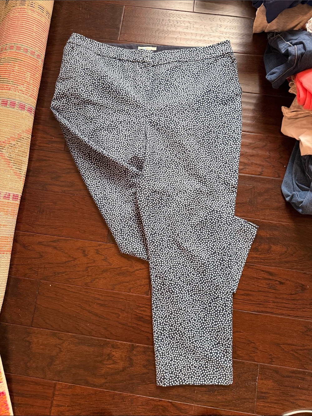 Boden Navy Print Ankle Pants